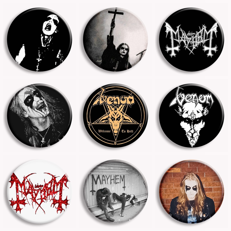 Vintage Collectible Jewelry - Rock Mayhem Band Yumuşak Düğme Pin