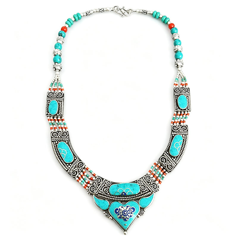 Vintage Collectible Jewelry - BOHO Vintage Kolye Koleksiyonu Bakır Kakma