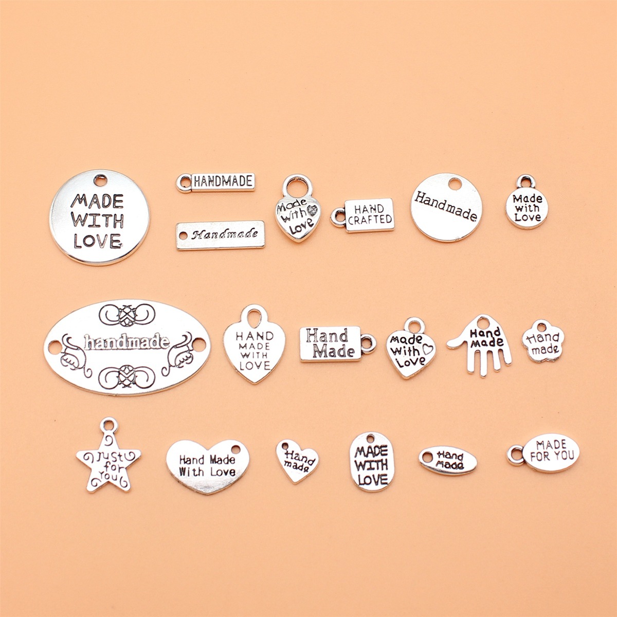 Vintage Collectible Jewelry - 19 adet antik gümüş renk el