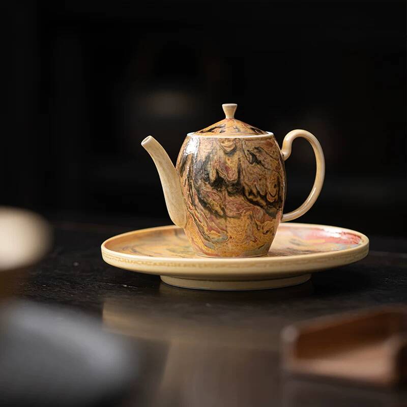 Vintage Collectible Pottery - Dunhuang Yağlı Boya Tarzı El Yapımı