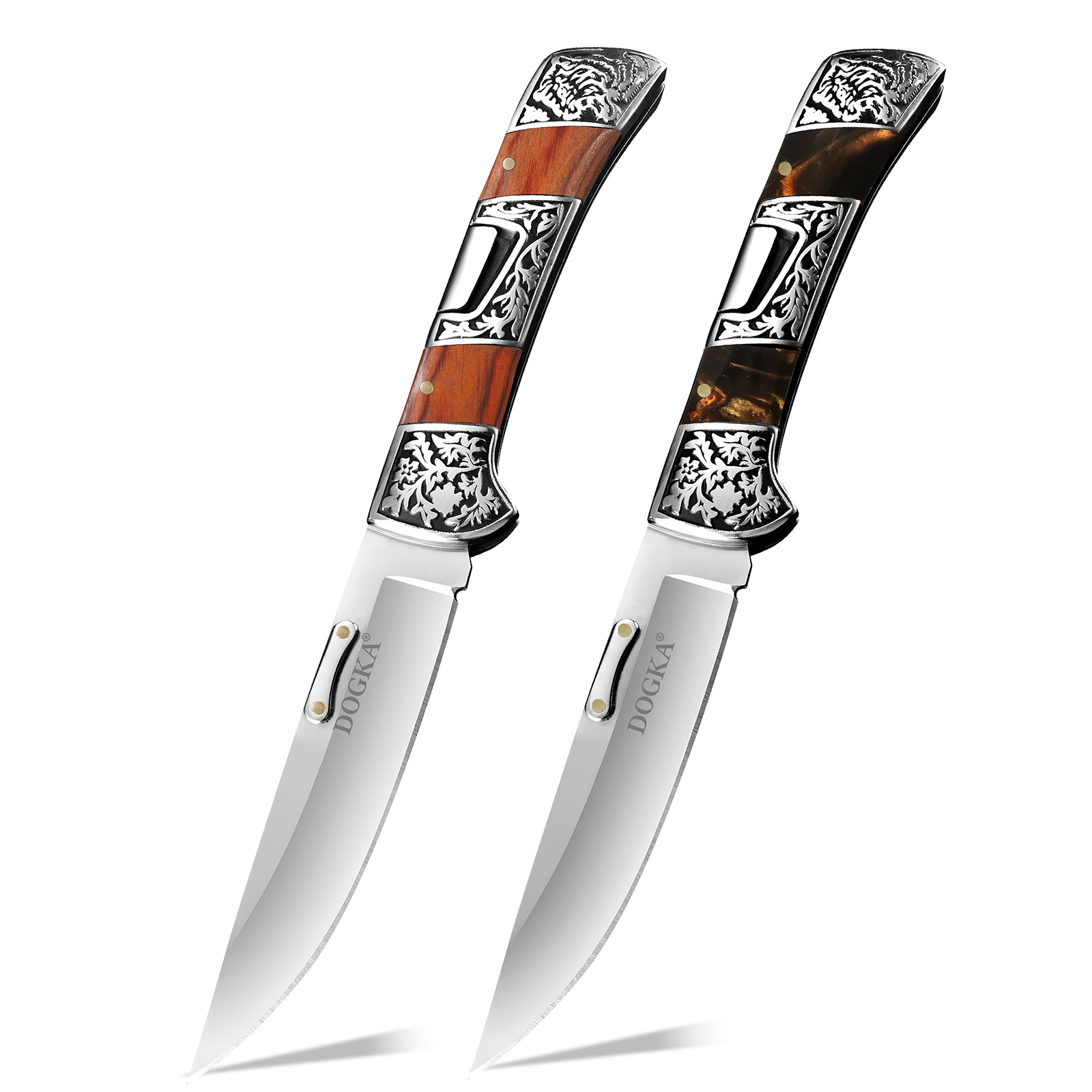 Vintage Collectible Pocket Knives - Vintage Oymalı Katlanır Cep Çakısı Retro