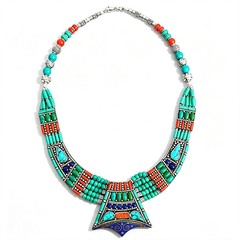 Vintage Collectible Jewelry - BOHO Vintage Kolye Koleksiyonu Bakır Kakma